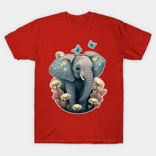 Colourful Cute Elephant T-Shirt